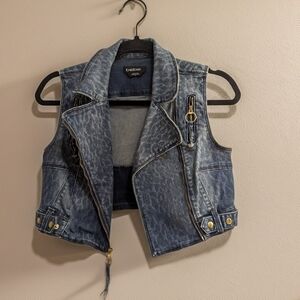 Bebe Kids Distressed Blue Vest